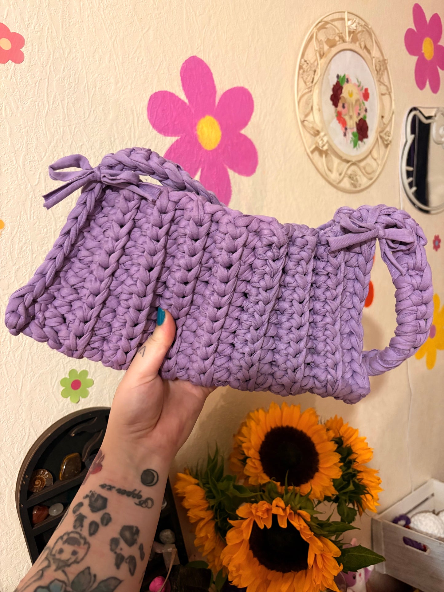 Purple Crochet Handbag/Purse