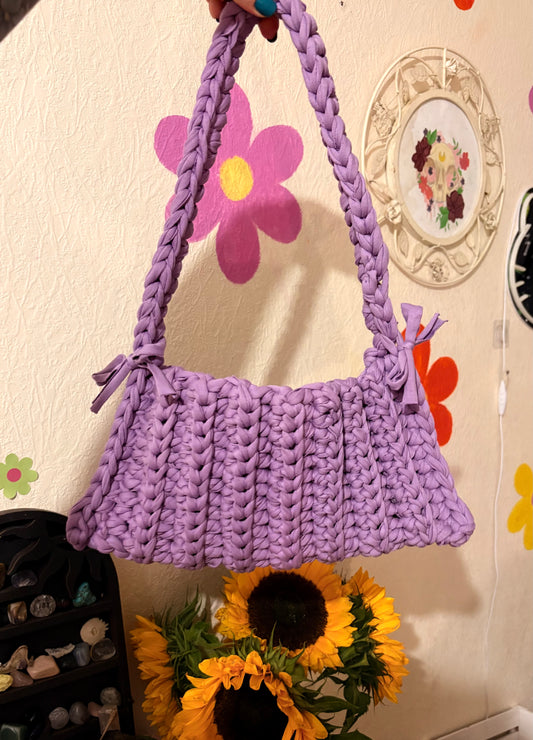 Purple Crochet Handbag/Purse